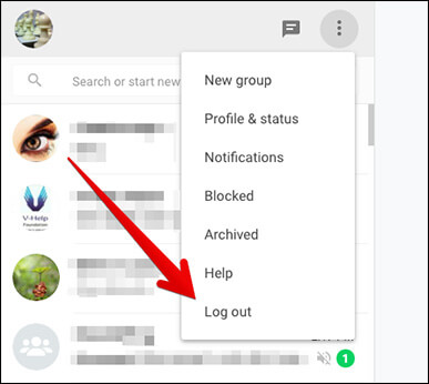 Log Out from WhatsApp Web on PC or Mac