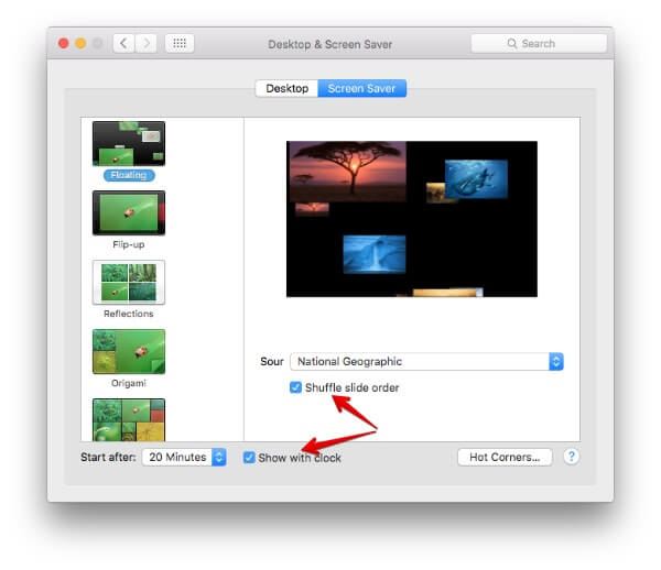 Screen Saver Shuffle Slide Order in Mac