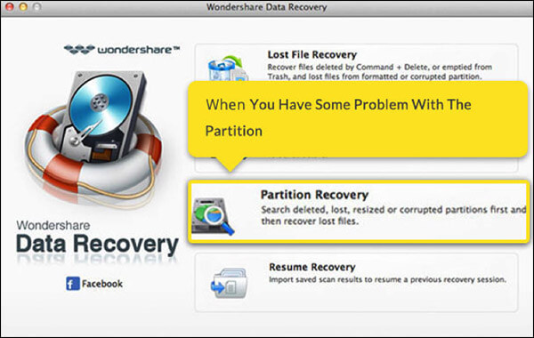 How to use Partition Recovery feature of Wondershare on Mac