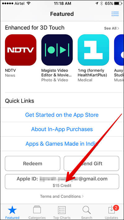 Check Apple ID from App Store on iPhone and iPad