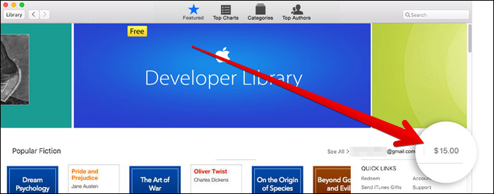 View Apple ID Account Balance from iBooks on Mac