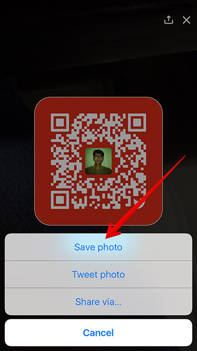 How to Use Twitter QR Code on iPhone - 17