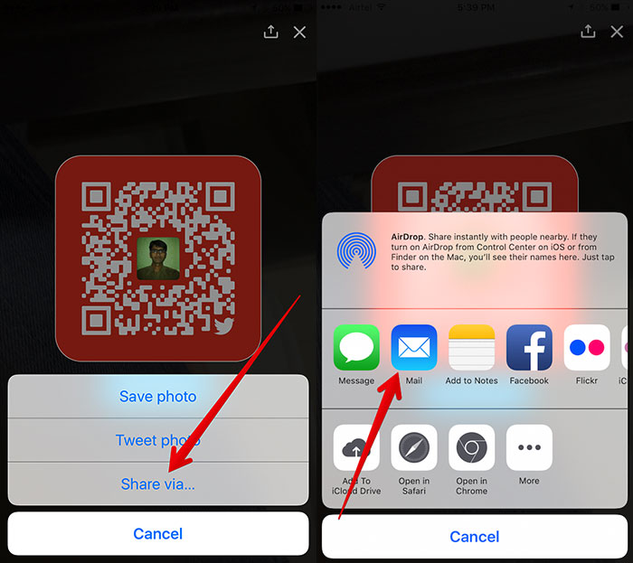 How to Use Twitter QR Code on iPhone - 48