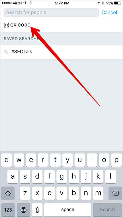 How to Use Twitter QR Code on iPhone - 20