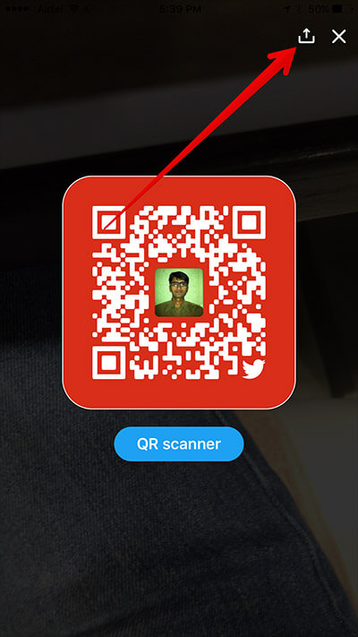 How to Use Twitter QR Code on iPhone - 59