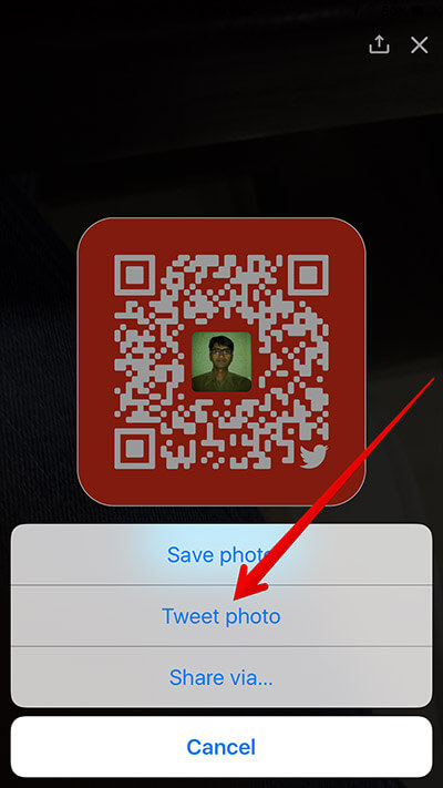 How to Use Twitter QR Code on iPhone - 49