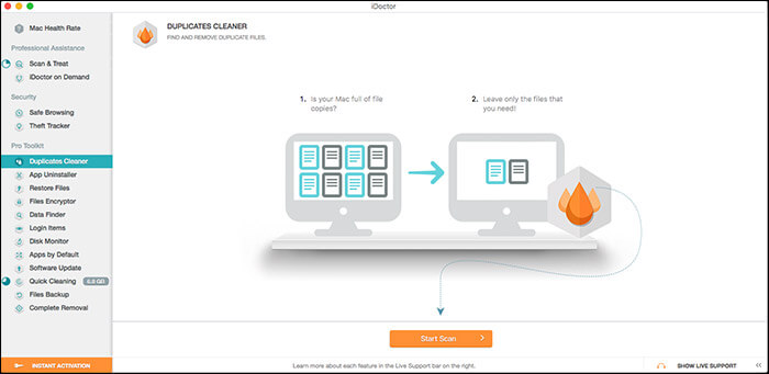 iDoctor for Mac Duplicate File Removal