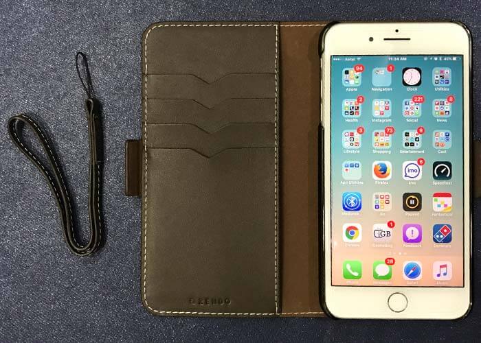 Zendo Leather Wallet Case for iPhone 7 Plus