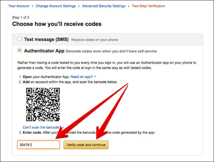 Set Up Two-Factor Verification for Amazon Using Authenticator App