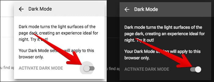 Turn On Dark Mode in YouTube