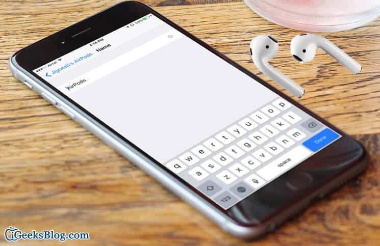 Cannot rename airpods