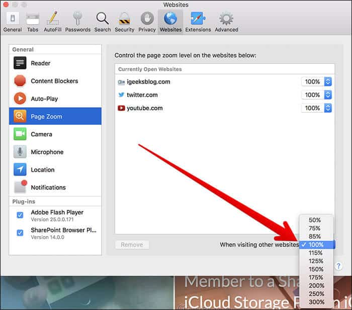 Customize page zoom in safari on mac Customize Page Zoom in Safari on Mac