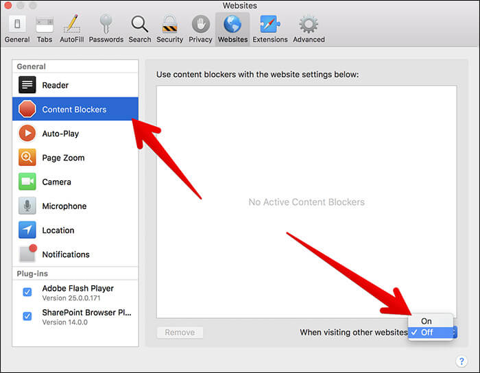 Use Content Blockers in Safari on Mac running macOS High Sierra