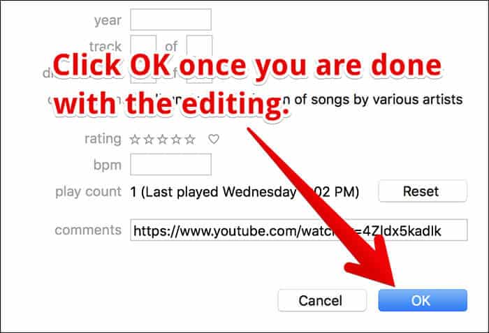 How to Edit Music Metadata in iTunes on Mac and Computer - 3