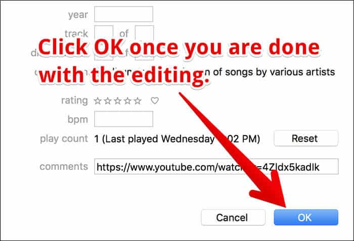 Change Album MetaData in iTunes on Mac and Windows PC