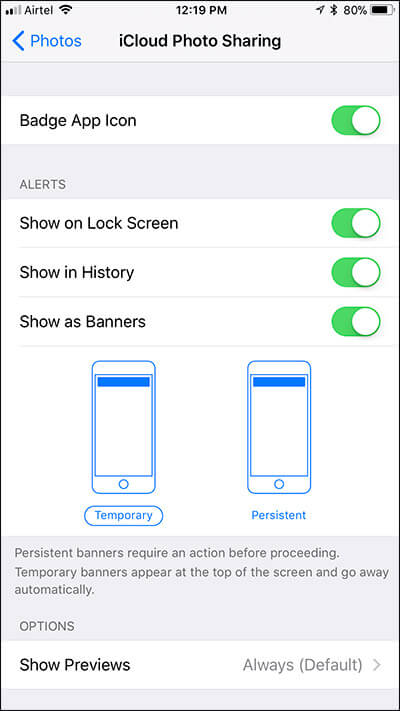 How to Disable Shared Photo Stream Notifications - 86