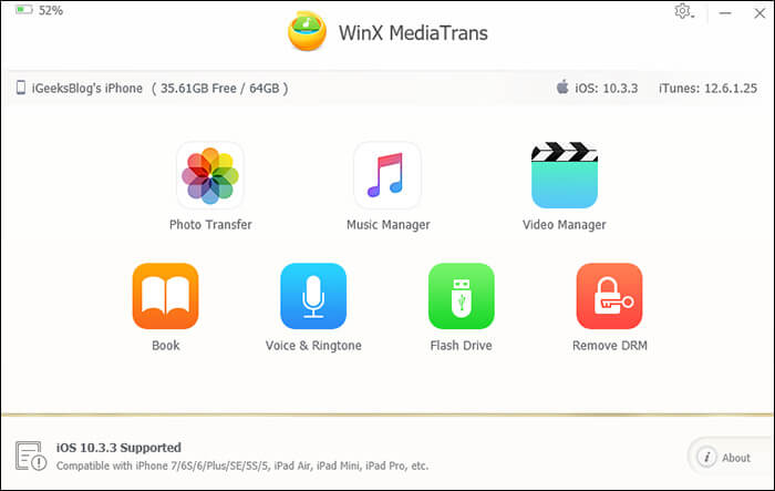 WinX MediaTrans Features