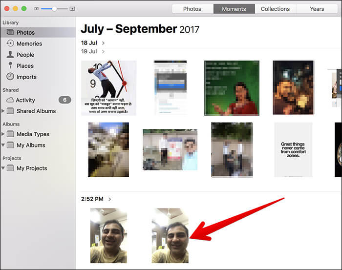 Access Live Photos on Mac