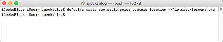 Change Default Screenshot Location on Mac
