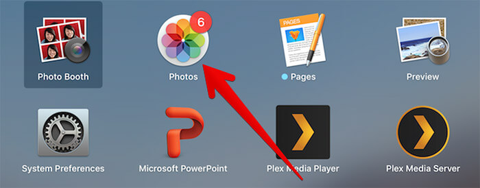 Open Photos App on Mac running macOS High Sierra