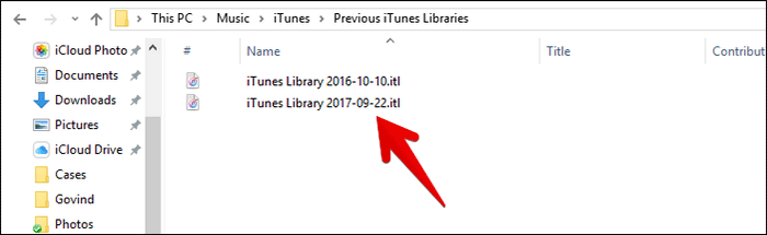 Check the Most Recent iTunes Library.itl File on Windows PC