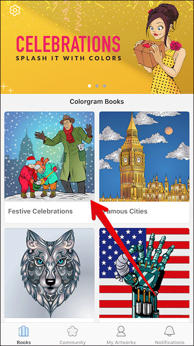 Choose Artwork Type in Colorgram iPhone App