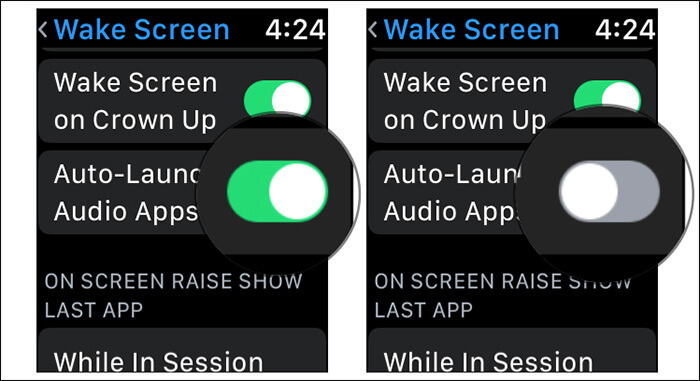 Disable Auto Playing Audio Apps in watchOS 4 on Apple Watch
