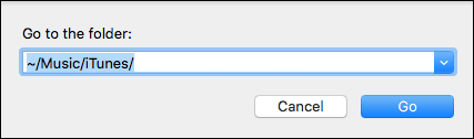 Go to iTunes Folder on Mac