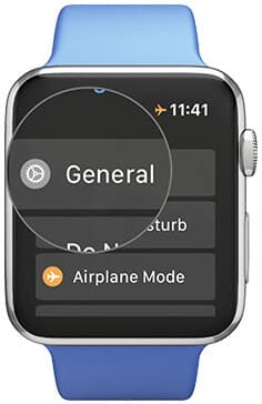 Tap General in Settings on Your Apple Watch