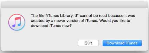 iTunes Library.itl Cannot Be Read