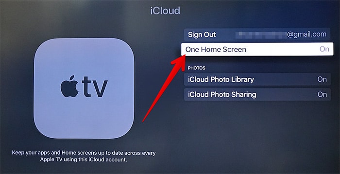 Enable One Home Screen on All Apple TV