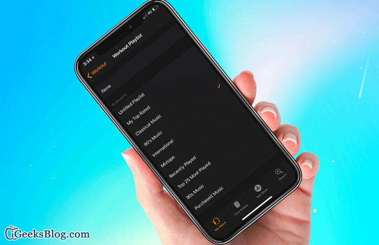 How to Setup Workout Playlist on Apple Watch