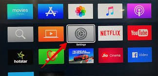 Select Settings on Apple TV