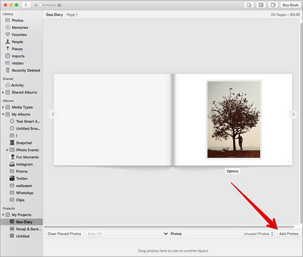 Add More Photos to Album in Mac Photos App