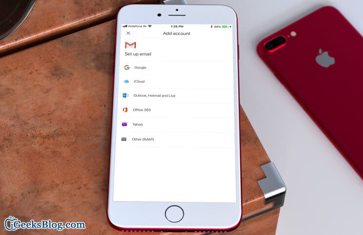 How to add third party email accounts to gmail app on iphone or ipad