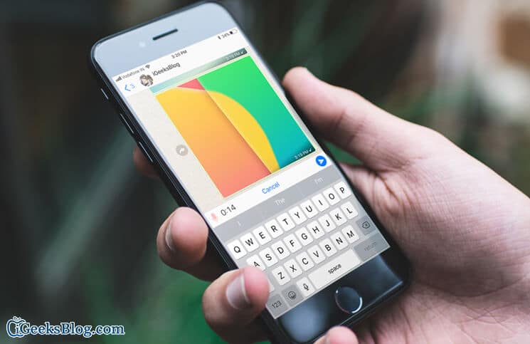How to record long voice message in whatsapp on iphone
