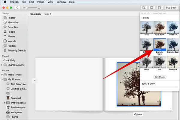 Photo Edit Options in Mac Photos App