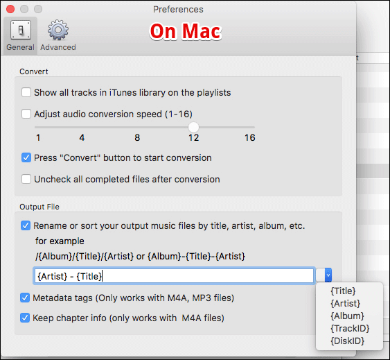 Set Metadata for Track in TuneMobie on Mac