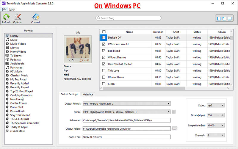 TuneMobie Apple Music Converter Windows PC