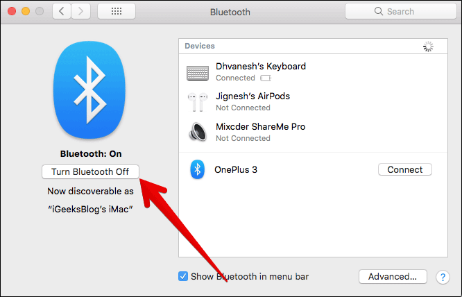 Turn Off Bluetooth on Mac