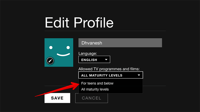 Set Profile Level Parental Controls in Netflix