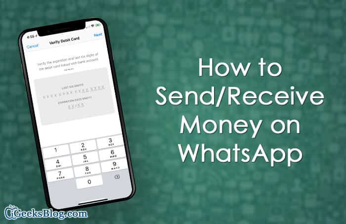 How to send receive money on whatsapp on iphone and android