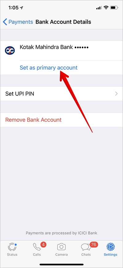 Change or Remove WhatsApp Payment Bank Account on iPhone - 53