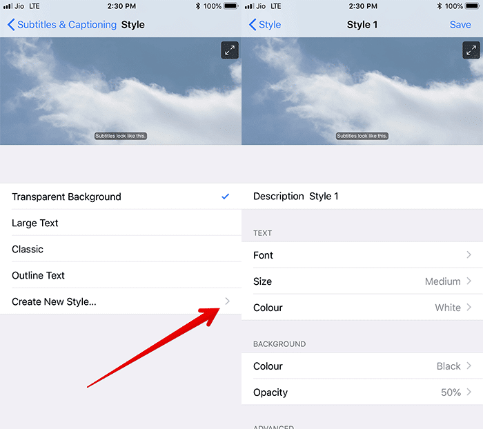 Change Size and Style of Captions on iPhone and iPad