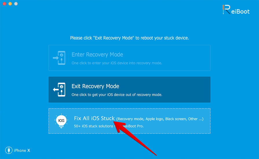 Fix All iOS Stuck on iPhone X with ReiBoot