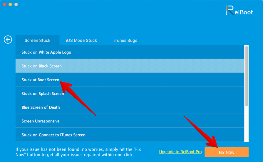 Fix iPhone X Stuck at Boot Screen using ReiBoot