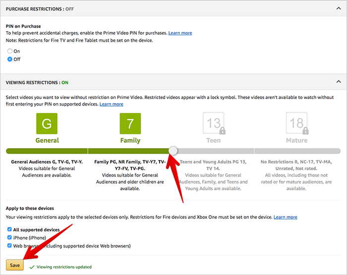 How to Enable Viewing Restrictions in Prime Video on Mac or Windows PC