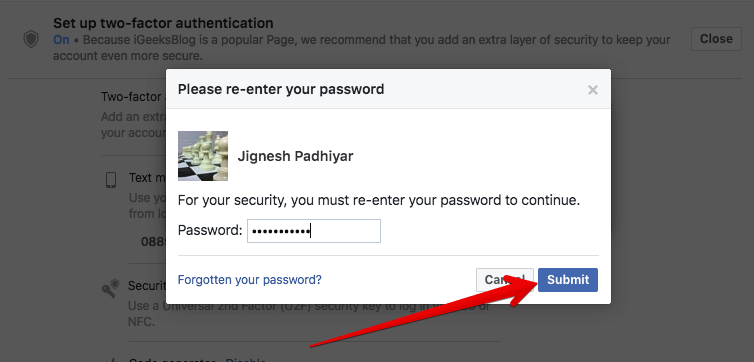 Turn Off Two-factor Authentication for Facebook on Mac or Windows PC