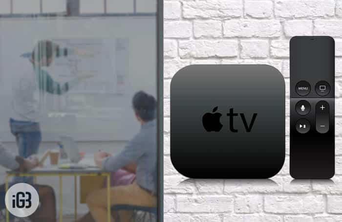 How to use apple tv as a conference room display