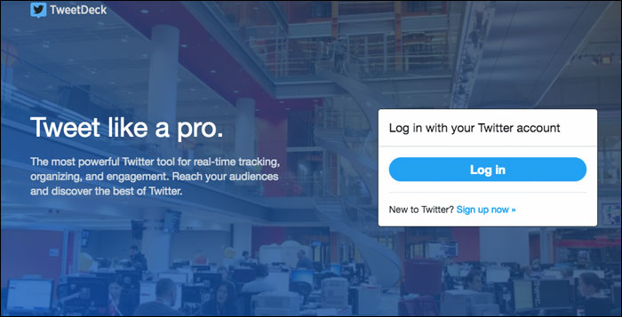 Sign in to tweetdeck Account on Computer